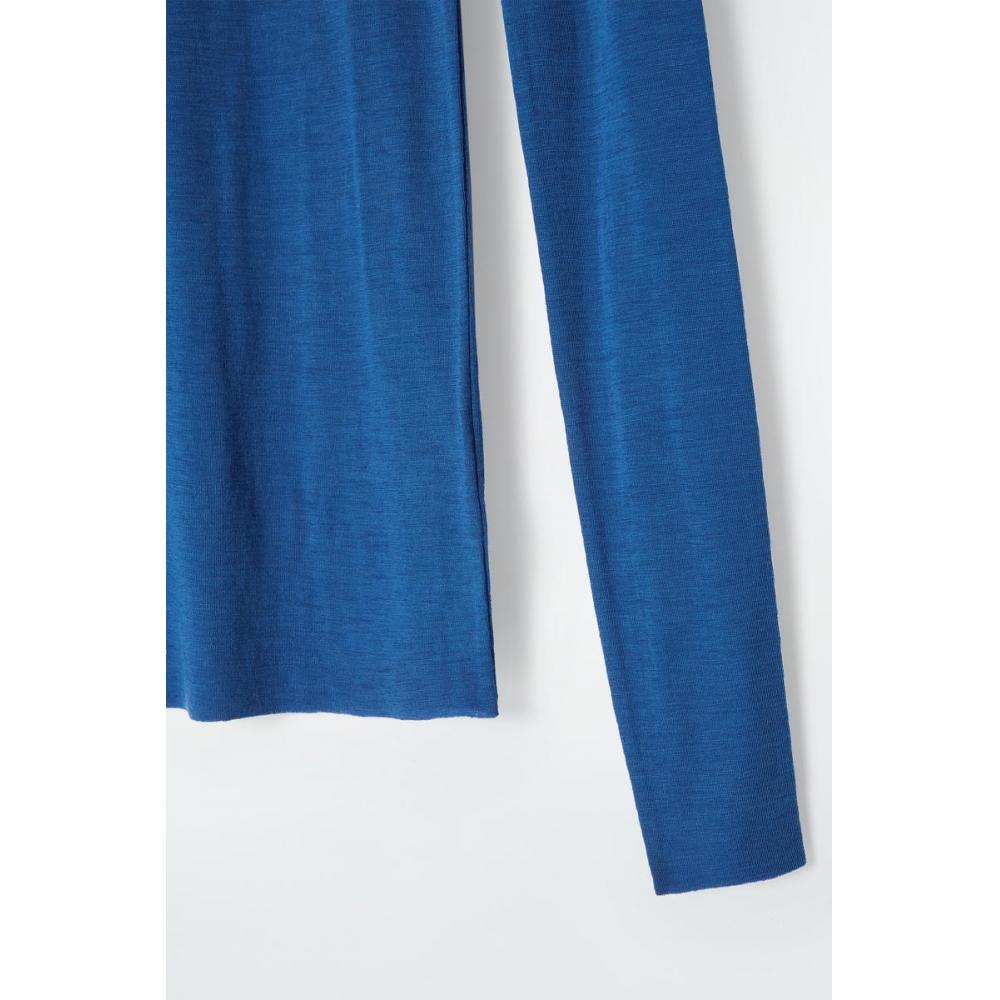 COS Японский облегающий прозрачный топ из мериносовой шерсти с высоким воротом