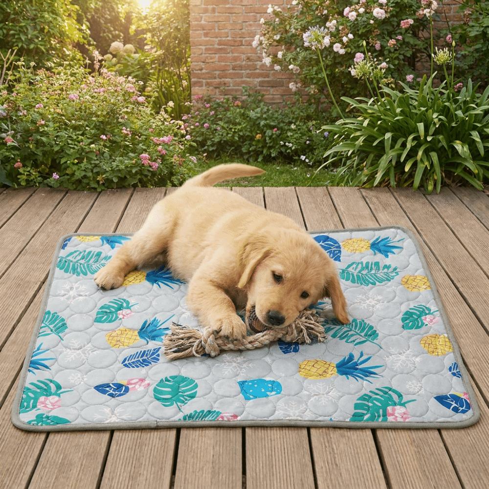 Breathable Dog Cooling Pad Soft Dog Sleeping Mat Cartoon pattern Cat Nest Bed Dog Crate