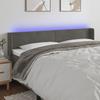 VidaXL LED Headboard Bedroom Furniture Double Bed Accessory Head of Bed Frame Interior Dark Grey 3123023