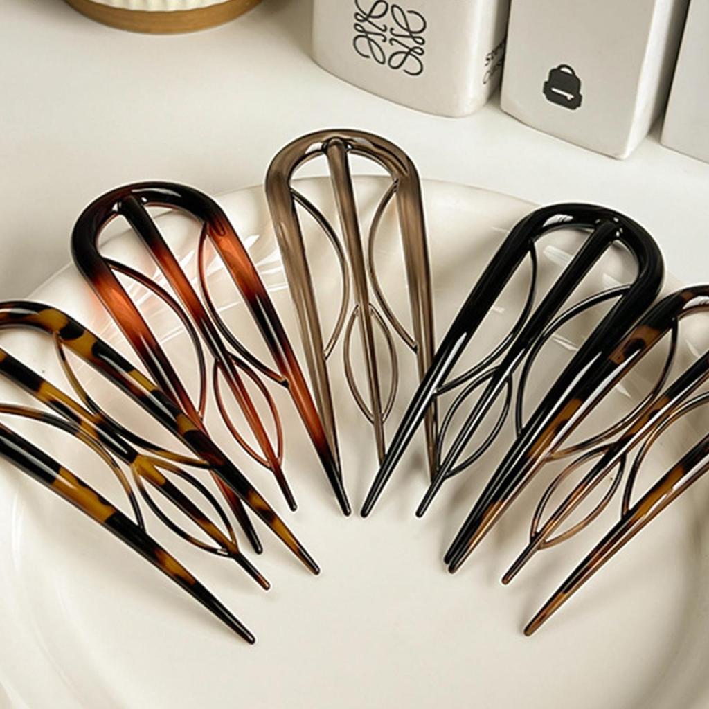 Черепаховый пучок волос U-образная вилка для волос Модные палочки для волос Головной убор Заколка для волос Пучок-гулька Зажим для волос Женские инструменты для укладки волос