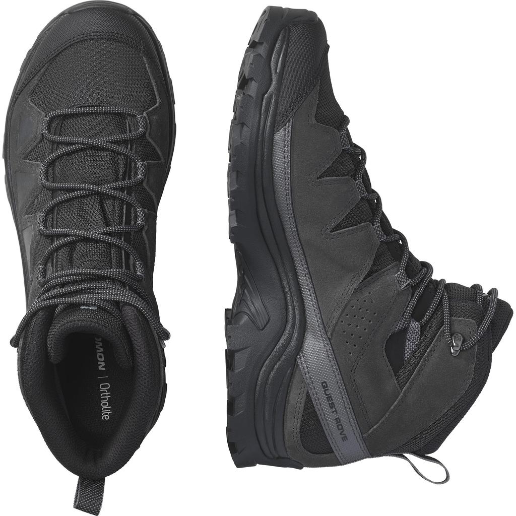 Salomon QUEST ROVE Hiking and Trekking Size GORE-TEX Men's Shoes, Black/Phantom/Magnet, 27.5cm