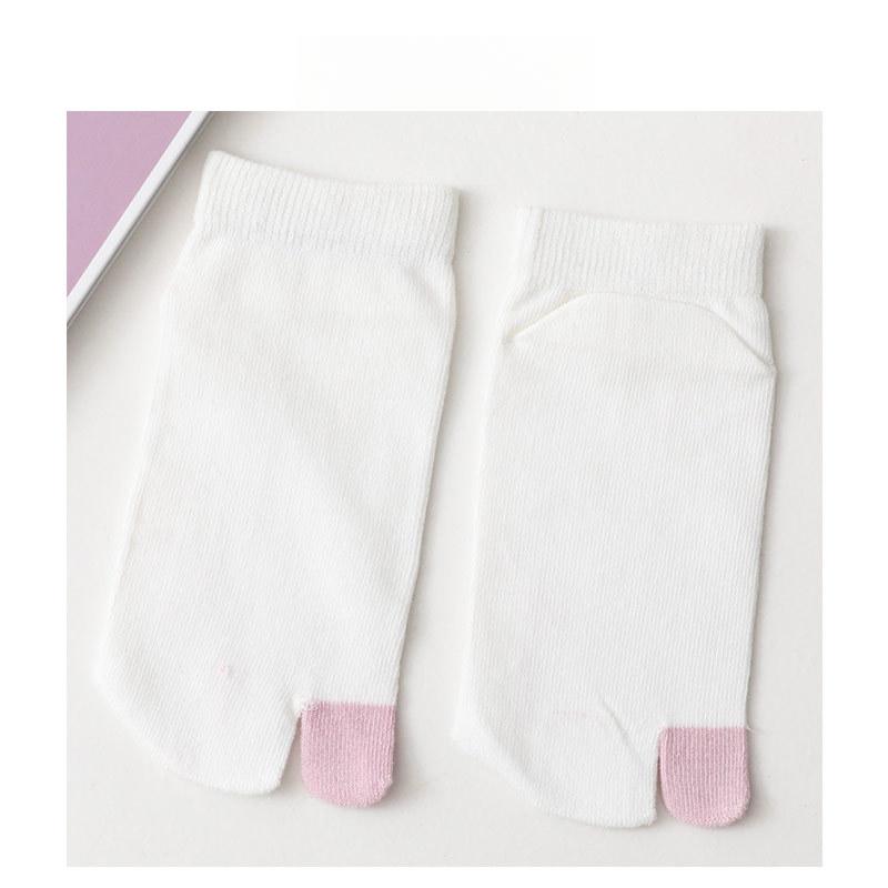 New Two-toed Socks Spring and Summer Thin Short Tube Solid Color Sweat-absorbing and Breathable Split-toe Socks Flip-flop Split-toe Socks