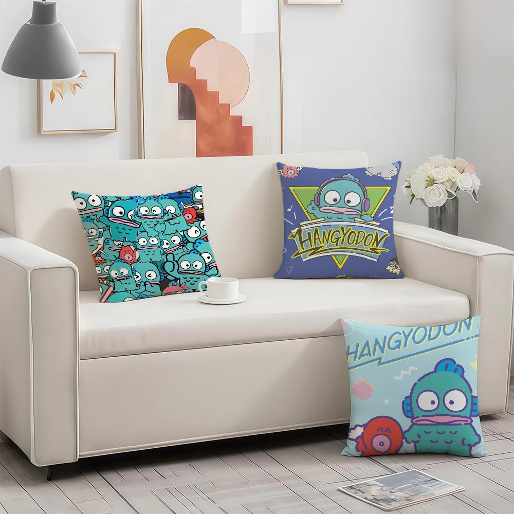 Funny Cute Hangyodon cushion cover Birthday Anniversary Gifts Double Sided Printed Zipper Cushion Cover Soft Skin Bedding