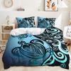 Трехпредметный комплект пододеяльника с морской черепахой, цифровая печать, двухпредметное постельное белье