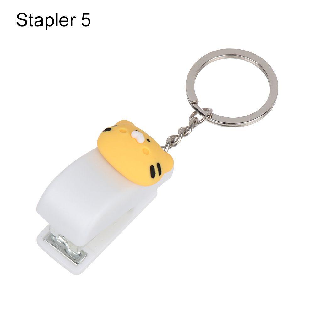 Binder Tools Cartoon Cute Stapler Paper Clips Push Clip Mini Stapler Document Binding Hoops