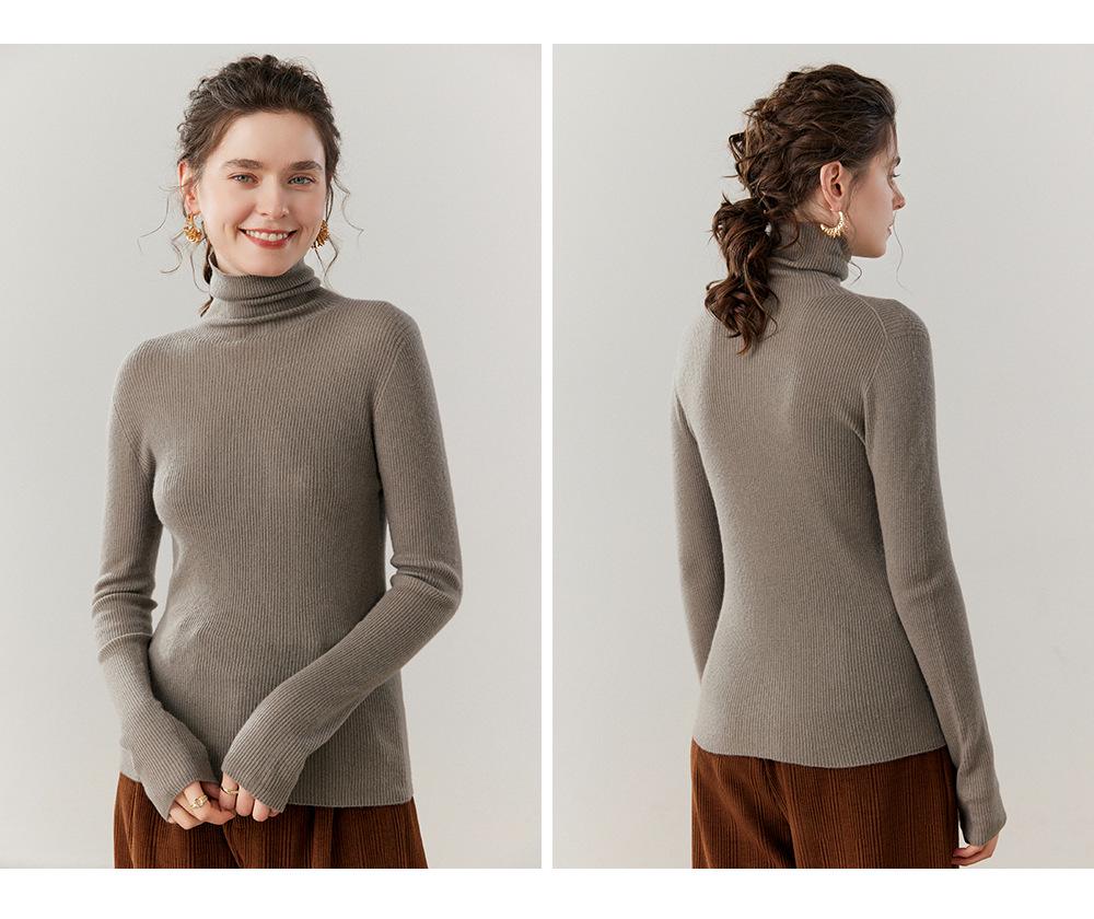 Seamless Cashmere Turtleneck Sweater - Slim Fit & Skin-Friendly for Autumn/Winter
