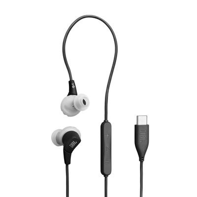 Спортивные вставные наушники JBL Endurance Run 3 USB-C с Hi-Res Audio, водо- и пылезащитой IP65 и надежной фиксацией, проводные (черный)