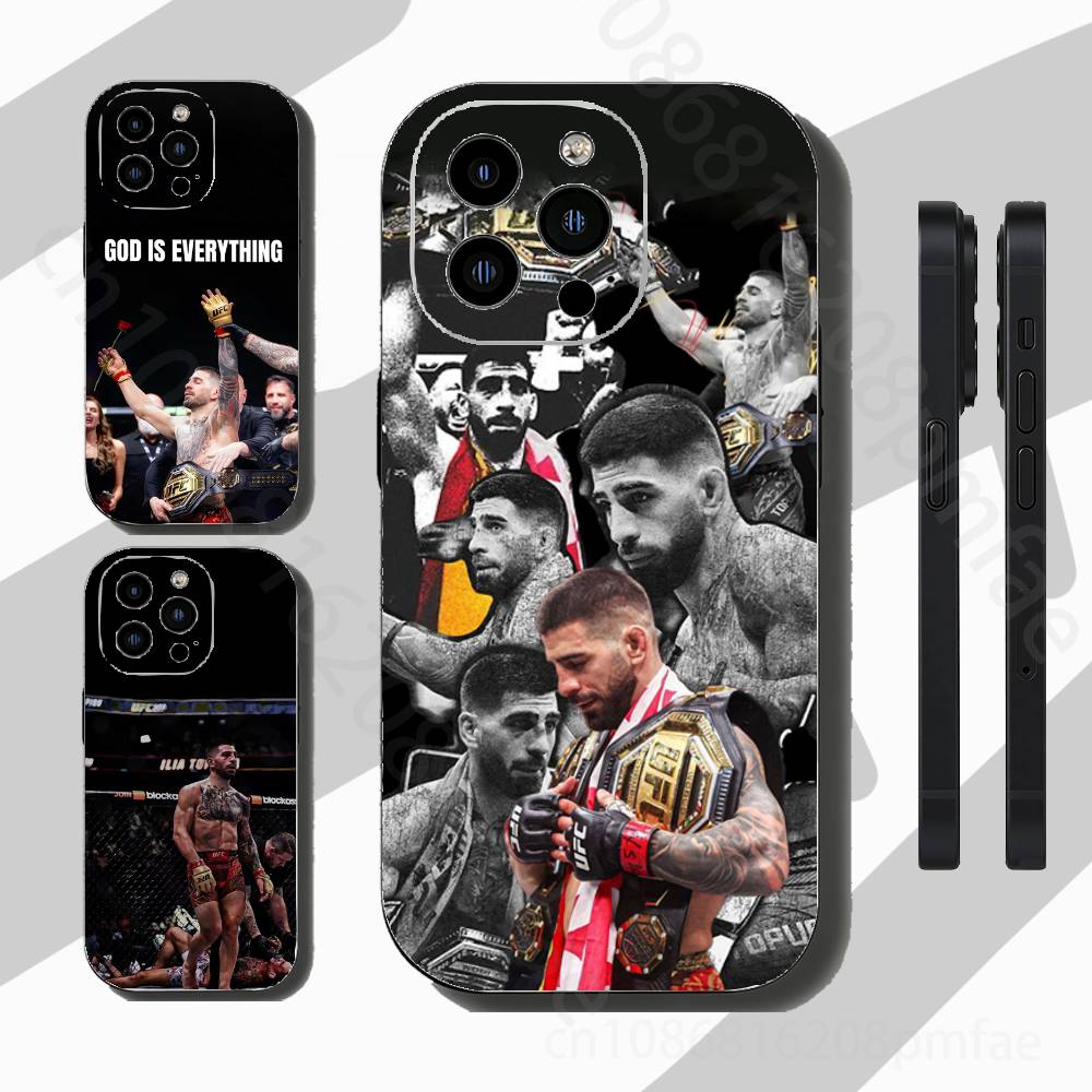 Чехол-накладка I-Ilia Champion T-Topuria Slim Back для iPhone 17,16,15,14,13,12,11 Pro,Max,Plus,X,XS,XR,SE,Mini Защитный чехол