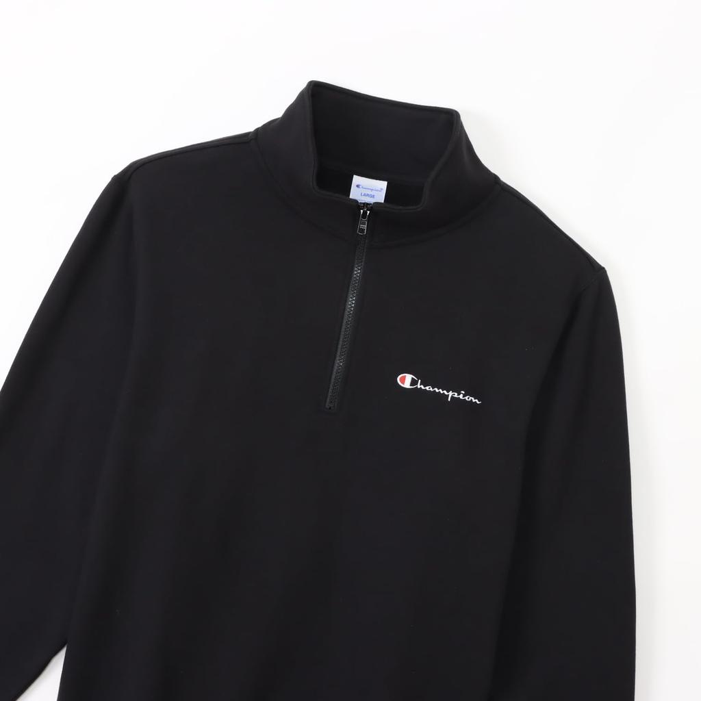 Champion Long Sleeve Cotton USA Script Logo Sweatshirt C8-Y014Z-090-L Half-Zip