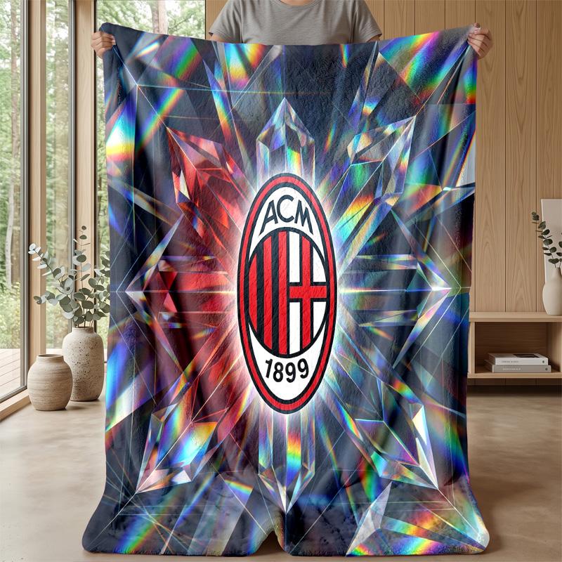 AC Milan Theme blanket Soft Flannel Blanket Plush Throw Blanket Cozy Sofa Bed Blanket for Home Decor