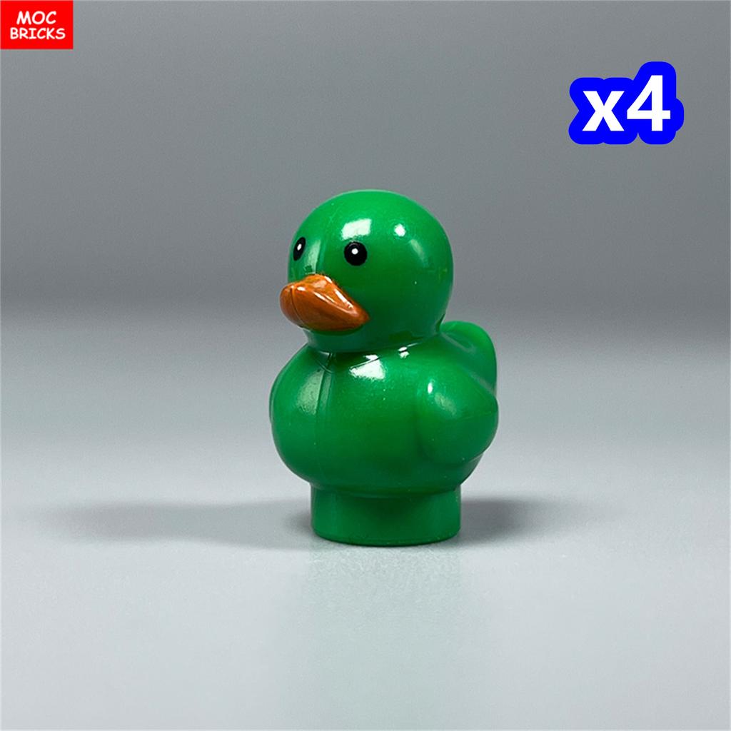 non-toxic MOC Bricks Animal Duck Swan River Lake Farm Scene View Accessories DIY Building Blocks Toys for Children Gifts