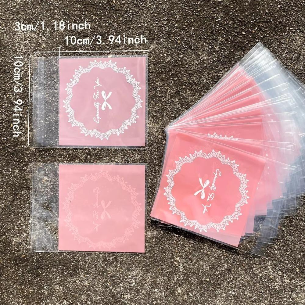 100 шт. Пластиковые пакеты для конфет и подарков Розовые Пакеты для упаковки печенья и выпечки Хлеб Тосты
