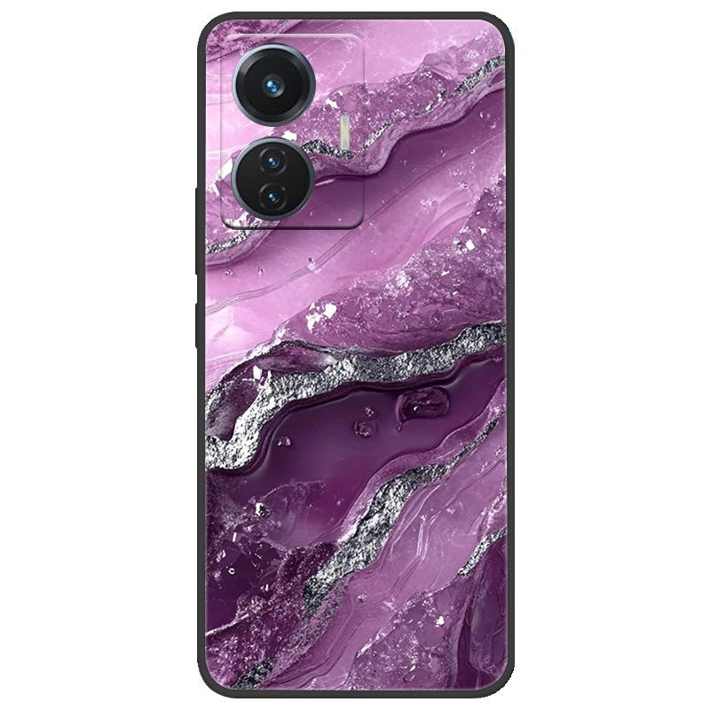 Для vivo T1 4G Y55 4G iQOO Z6 44 Вт V2153 Чехол Мраморный Мягкий Матовый Силиконовый Чехол на Заднюю Панель Для Vivo T1 44 Вт Полная Защита Чехол для Телефона