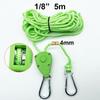 Светоотражающий 2/4/5M 4Mm трос для палатки застежка фиксированная пряжка ролик натяжитель храповой механизм вешалки тент ветровой трос привязка регулировка