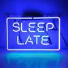 Поспать подольше неоновая вывеска свет НЕОНОВАЯ ВЫВЕСКА синий пивной бар украшение для дома вечеринка интерьер дюйм 138