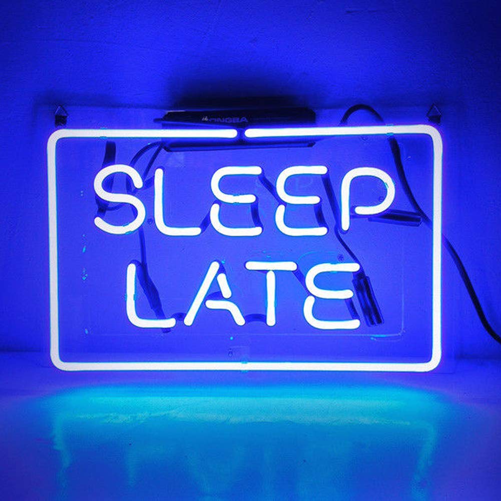 Поспать подольше неоновая вывеска свет НЕОНОВАЯ ВЫВЕСКА синий пивной бар украшение для дома вечеринка интерьер дюйм 138