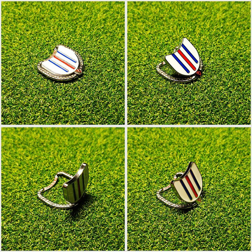 BIRDIE79 маркер для игры в гольф, маркер для игры в гольф, 2-х элементный, с тройной дорожкой, регулируемым наклоном, кубические бусины для улучшенной видимости и идеального удара