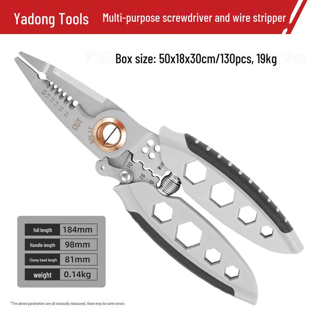 Многофункциональные 7-дюймовые клещи для зачистки проводов для электриков: Экономящие труд клещи для обжима и резки кабеля