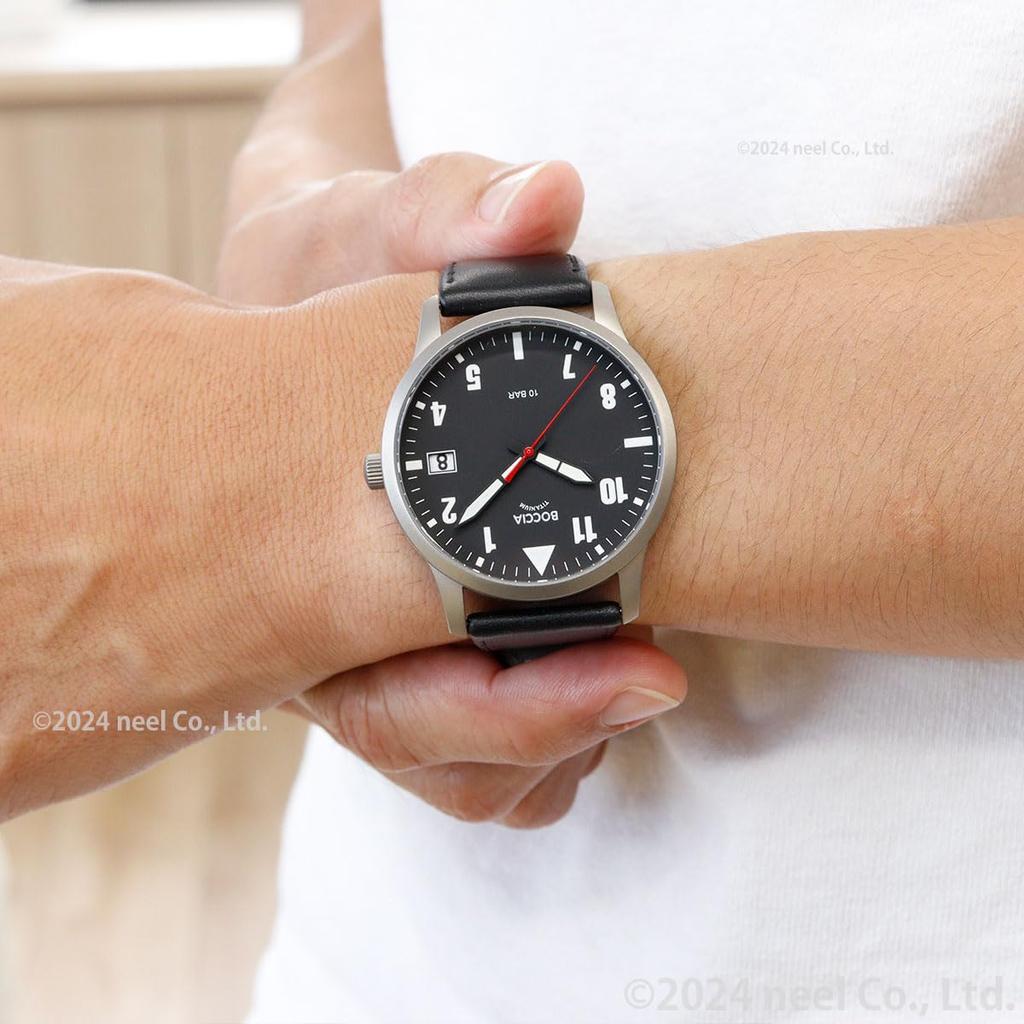 Watch Black [Boccia Titanium] 3650-01 Men's