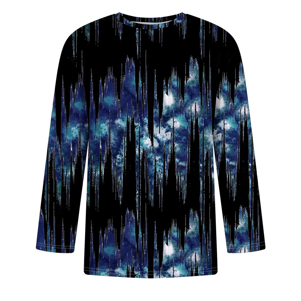 Мужская однотонная футболка с круглым вырезом и рукавами три четверти