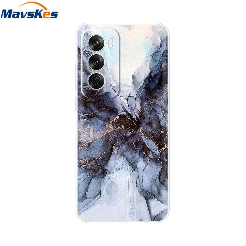 Чехол для OPPO Reno 12 5G Прозрачная накладка для OPPO Reno12 Pro 5G Reno12 Роскошные Мраморные Мягкие Силиконовые TPU Чехлы для Телефона Funda Capas