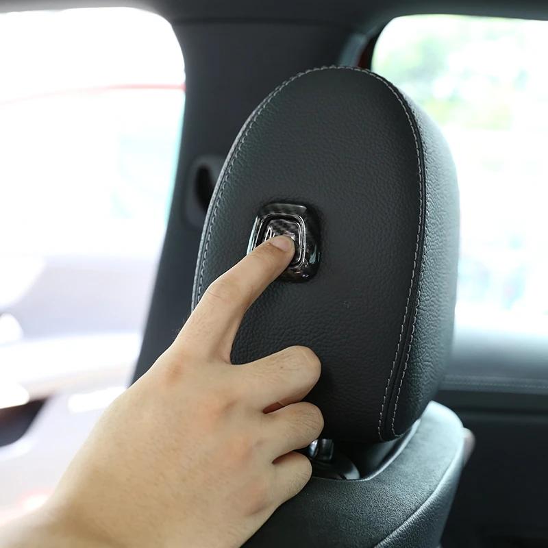 Кнопка подъема подголовника автомобиля, регулируемая наклейка, подходит для Mercedes Benz AB CLA GLA GLB GLE GLS Class W177 W167 W247