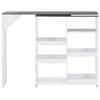 VidaXL Bar Table with Removable Shelf White 138 X 40 X 120 Cm