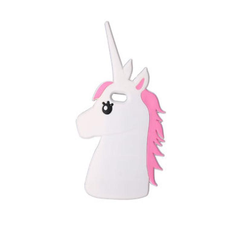 Iphone Silicone Case With Embossed Rainbow Horse For Creative And Cute Phone Protection