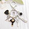 1PC Jewelry Charm Fashion Gift Hairstyle New Hairdressing  Keychain Tassel Scissors Dryer