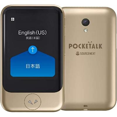 [Снят с производства] Карманный переводчик Ai TranSlator Poketalk S Глобальная связь С 2 годами Совместим с более чем 70 языками Золотой ptSgg