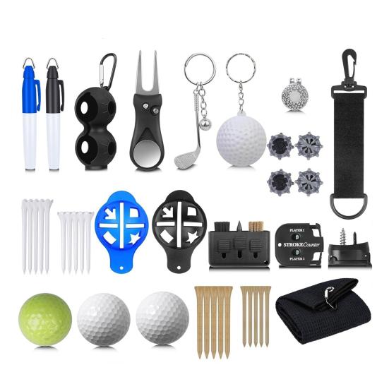 Гольф Адвент-календарь 2025 для мужчин, подростков, мальчиков, 24 дня, календарь обратного отсчета до Рождества с мячами для гольфа, ти, маркерами для мячей, праздничный подарок для папы, мужа