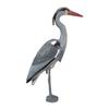 Relaxdays Statue De Déco Héron, Protection Contre Les Chasseurs De Poissons, Oiseau Sur Pied, Étang, À Planter, PE, Gris