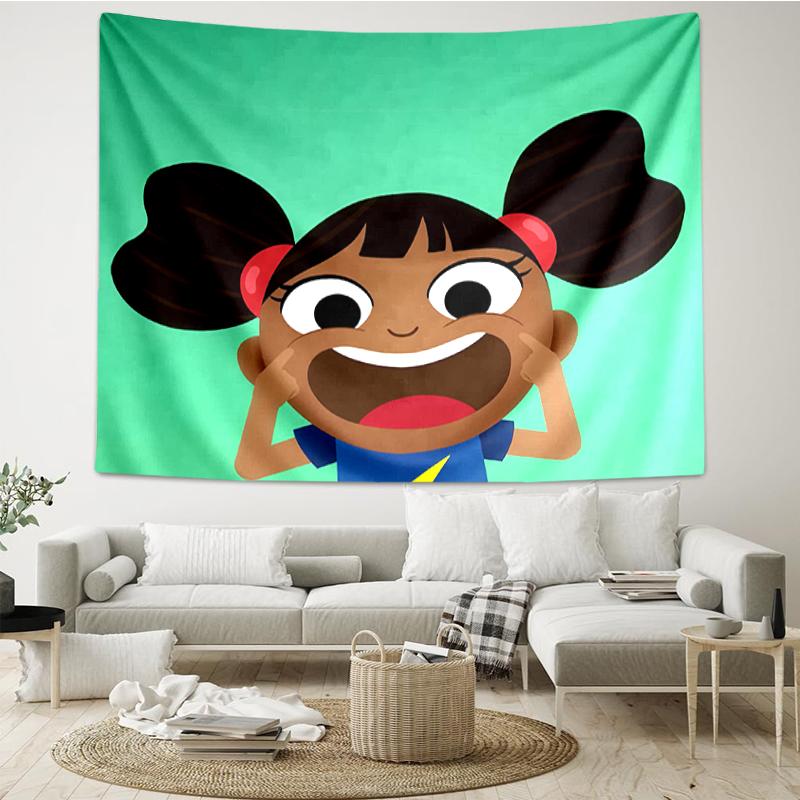Yakka Dee Print Tapestry, Backdrop, Easy Setup, Ideal for Bedroom, Office & Living Room, with Aesthetic Wall Hanging Decor.