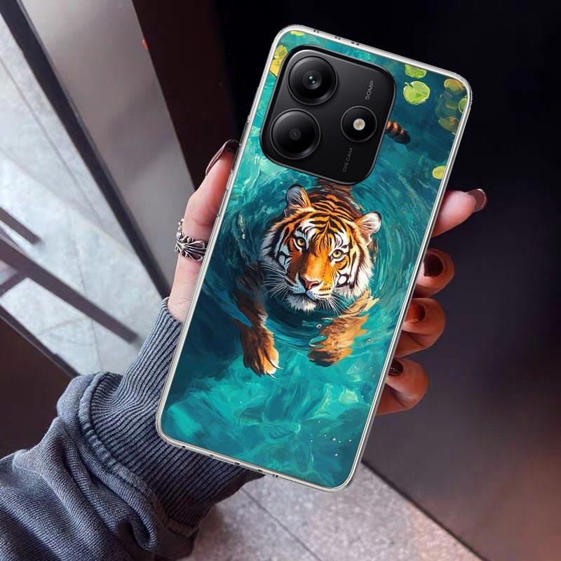 Superior Tiger Pattern Art Phone Case For Xiaomi Redmi Note 10 11 12 13 14 15 Pro Plus 11S 12S 14S 11T 11E 10S Soft TPU Back Cov