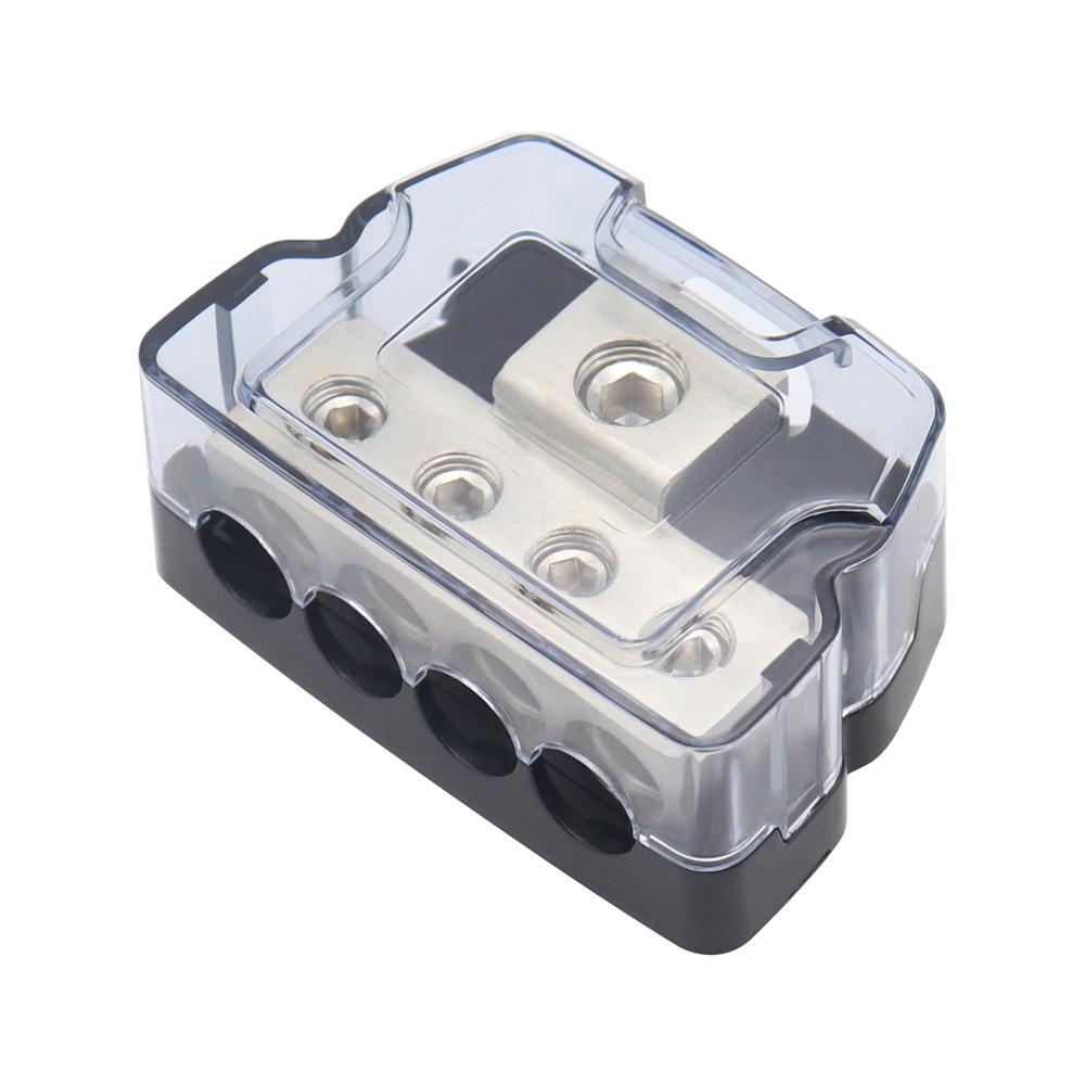 Car Power Ground Amp Distribution Block One 0 Gauge Input Four 4 Gauge Outputs