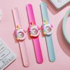 New Cute Fashion Cartoon Pattern Disc Pointer Silicone Strap Slap Watch for Students