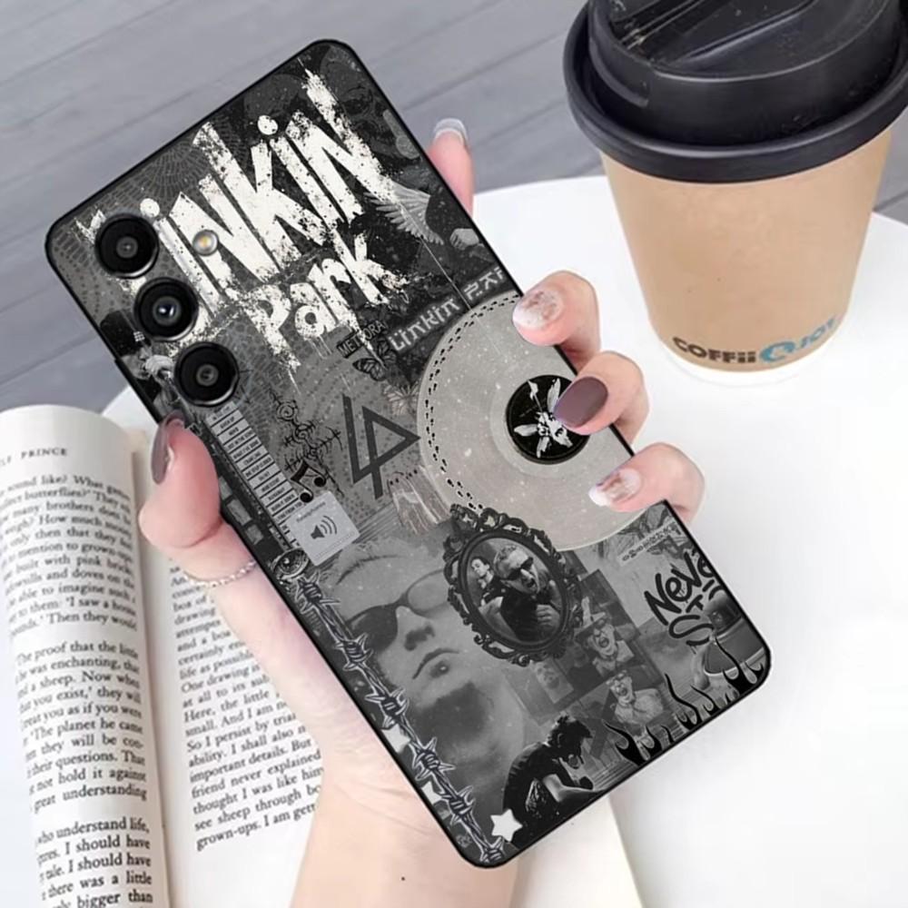 Band L-LinkinS Cool P-Park Phone Case For Samsung S24,23,22,30,21,10,9,Ultra,Plus,Lite,FE,Soft Silicone Black Cover