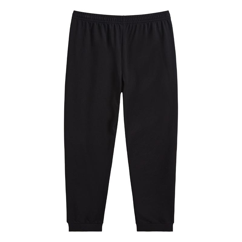 Li-Ning Уличные Удобные Простые Логотип Однотонные Дышащие Прямые Свободные Универсальные Повседневные Вязаные Спортивные Штаны Унисекс Штаны Черные AKLVA41-1