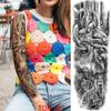 1 PC 480*170MM Full Arm Temporary Tattoo Sticker Sleeve Men Women Fashion Sexy Fake Tattoo Wolf  Lion Tiger Painting Tattoo Skull Angel Tattoo