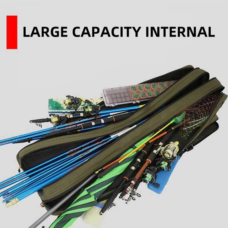 Утолщенная 3-слойная сумка для удочки 80/90/100/120 см, противоизносная сумка для рыбалки, парусиновая трехслойная рыболовная снасть, сумки для рыбалки