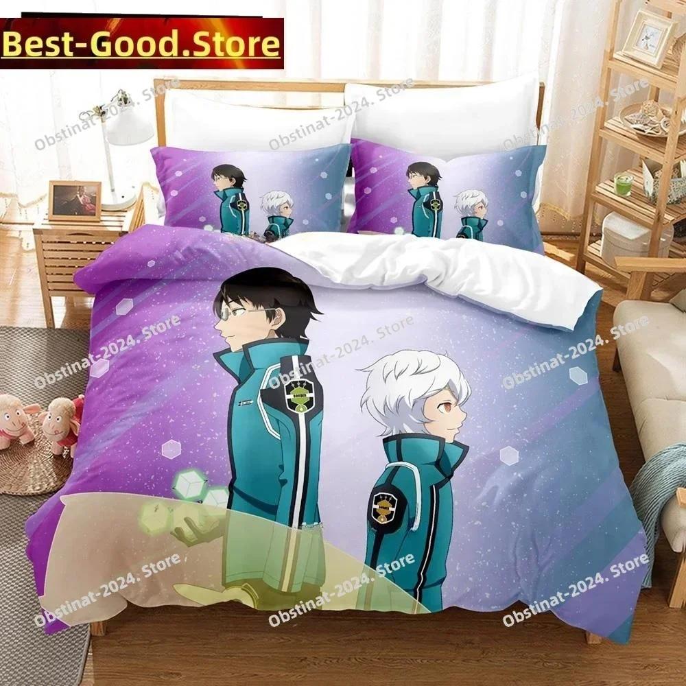 3D Набор постельного белья World Trigger Аниме Печатное одеяло Покрывало Пододеяльник Наволочка Комплект из 3 предметов Детский Взрослый Размер