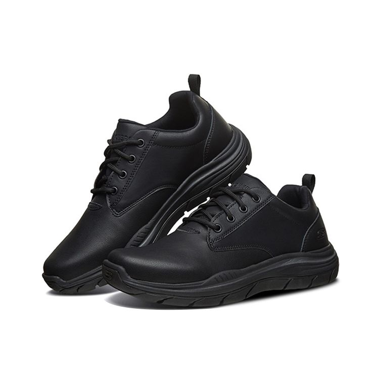 Skechers Ожидаемые мужские повседневные туфли из черной кожи 66418-BLK