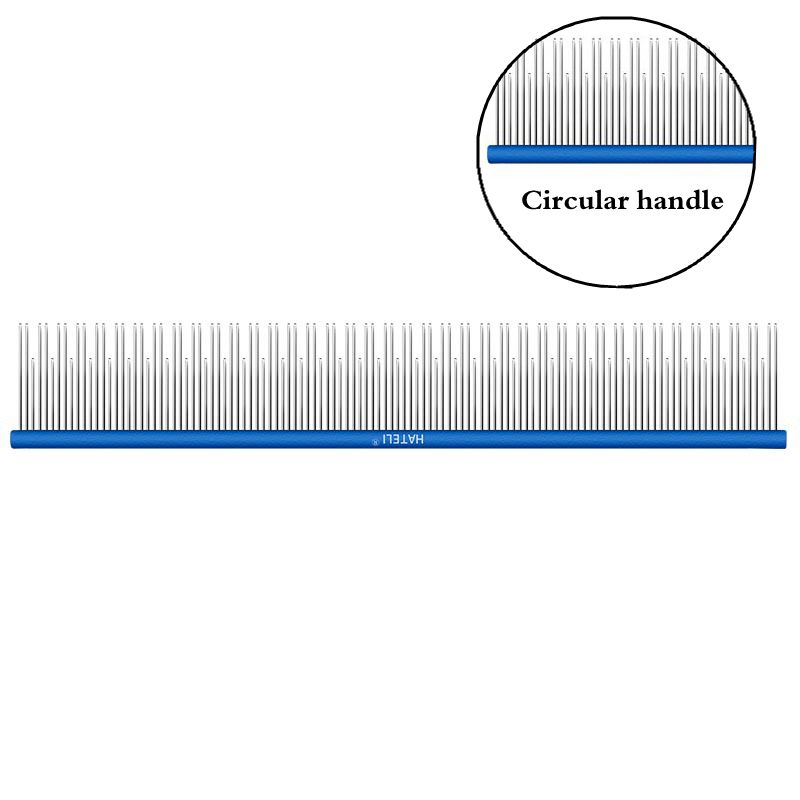 22cm Metal Pet Comb Cat Dog Hair Grooming Stainless Steel Comb Removes Loose Hair Tangles Professional Dog Grooming Supplies