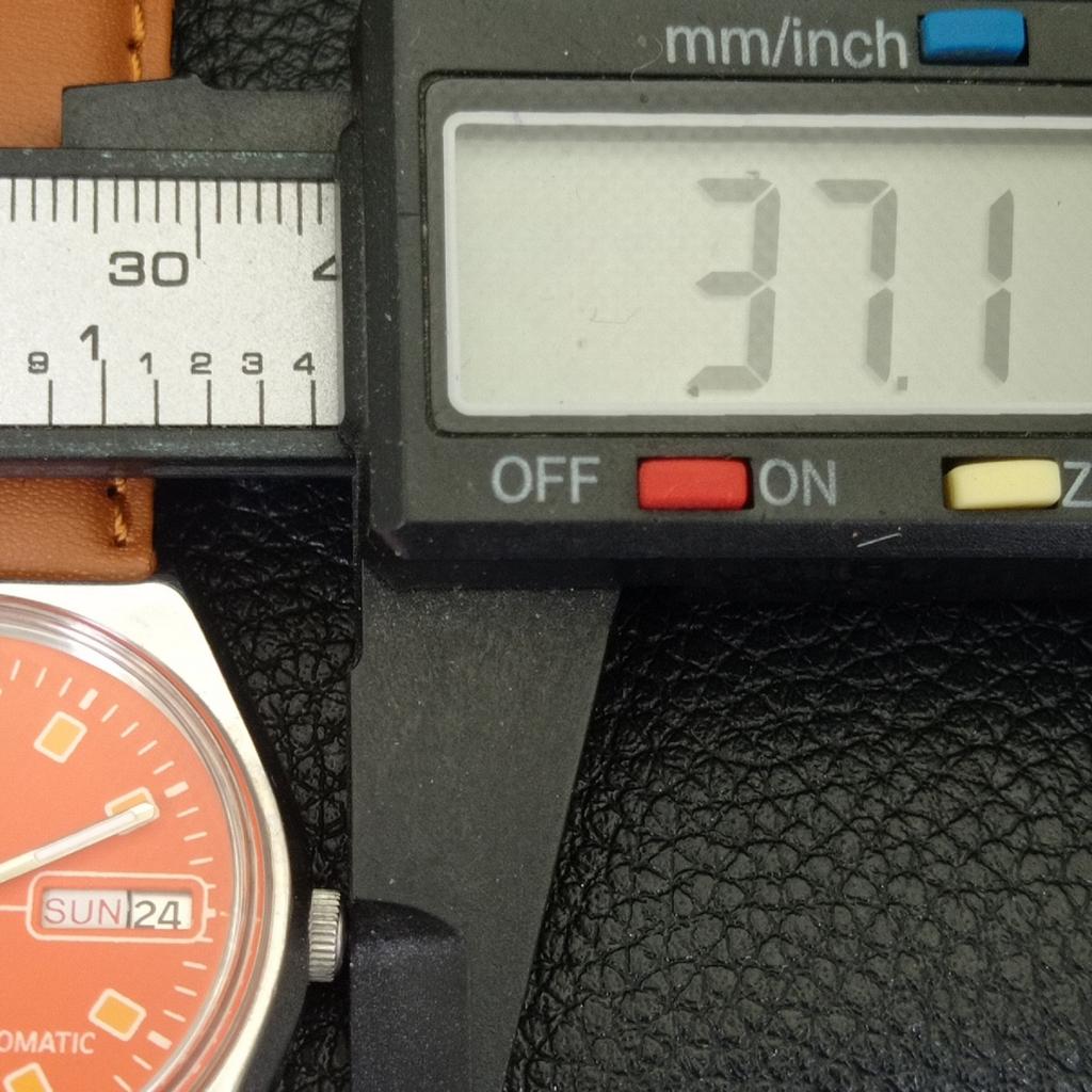 АВТОМАТИЧЕСКИЕ ВИНТАЖНЫЕ ЧАСЫ SEIKO 5 ЯПОНИЯ 6319A МУЖСКИЕ С ЦИФЕРБЛАТОМ ОРАНЖЕВОГО ЦВЕТА a702735-1