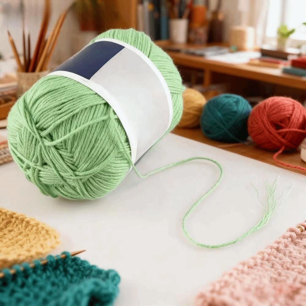 Anti-Pilling Cotton Yarn Medium-Thin Crochet Yarn Hand Knitting Yarn DIY Needlework
