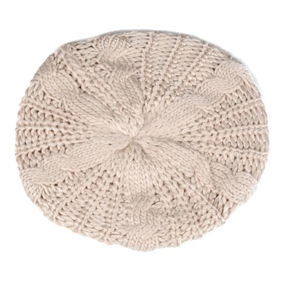 Женская осенне-зимняя шапка вязаная шапочка однотонная эластичная скрученная текстура держится