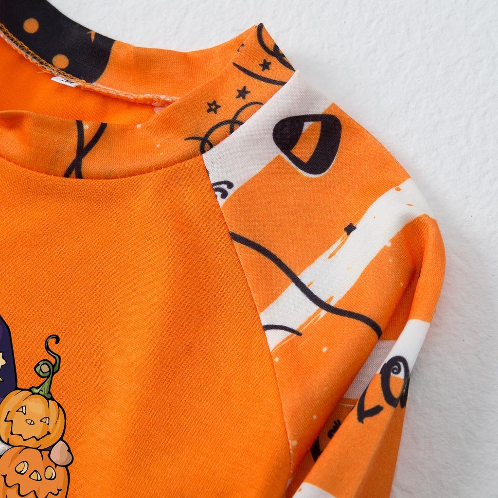 Halloween Family Matching Sets Pajamas, Loungewear Outfits,Family Matching Long Sleeve Tops+Pants Set