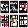 Металлическая табличка BlackJack Poker, Король пик, Винтажный художественный постер, Декор для стен бара, кафе, дома, Без покера, Ретро-табличка