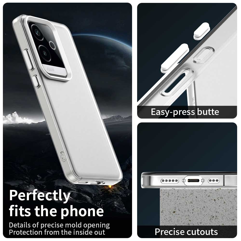 Матовый чехол для Realme GT6 Китайский чехол Realme GT6 Fundas Coque Матовый полупрозрачный ПК TPU край Задний бампер для телефона Realme GT6