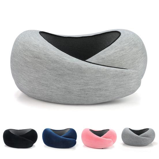 Travel Neck Pillow Aircraft Memory Foam Neck Support Cushion Adjustable Ergonomic Design Washable Neck Support Pillow